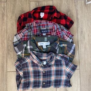4 Long Sleeve Button Down  Shirts